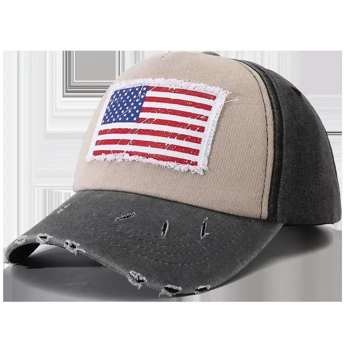 Casquette de Baseball brodée drapeau américain