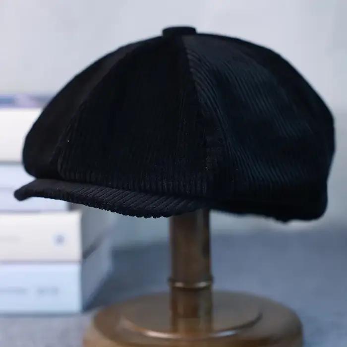 Casquette Gavroche Rétro Britannique Mentonnière 60cm Style Vintage Mode Unisexe Occasions Spéciales Blanc Jaune Noir