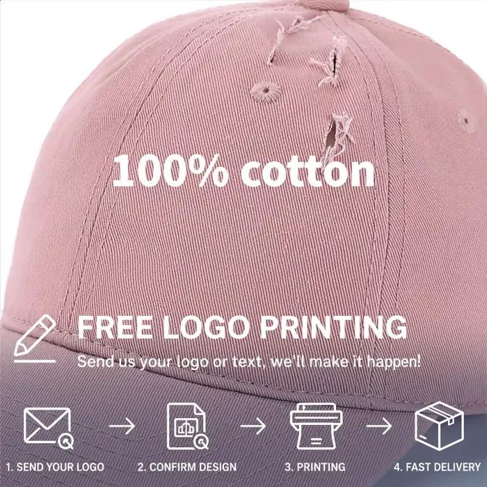 Casquette de baseball rétro personnalisable avec logo pour hommes et femmes