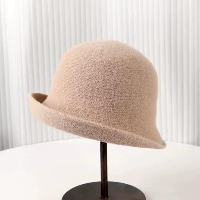 Nouveau chapeau seau de maman à bord roulé de Style britannique pour femmes