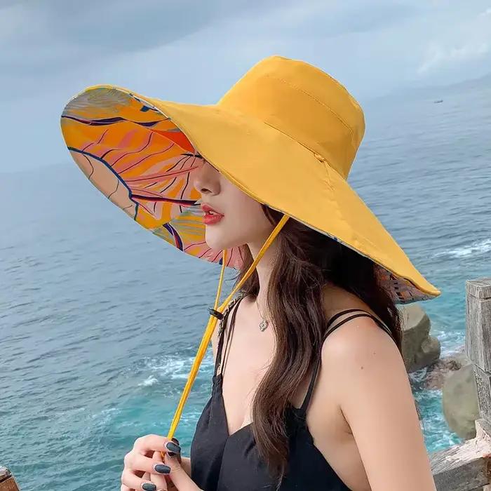 Chapeau d'été pour femme à large bord de 18 cm
