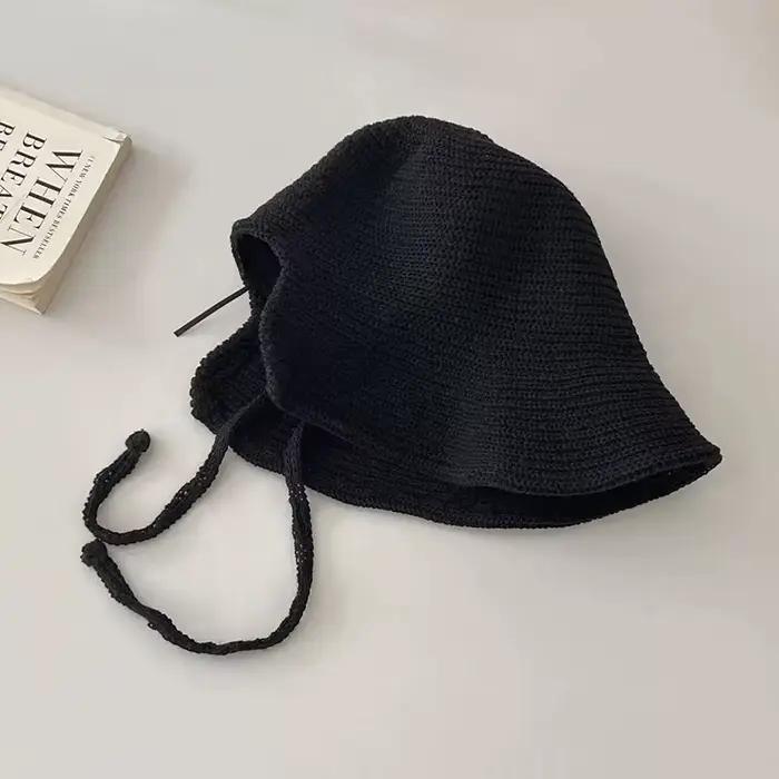 Chapeaux de paille à laçage d'été pour femmes