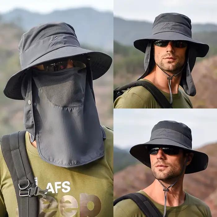 Chapeau de pêcheur sportif à séchage rapide pour hommes et femmes protection solaire été printemps automne extérieur