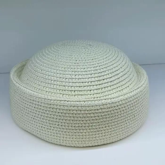 Chapeau de paille style pillbox