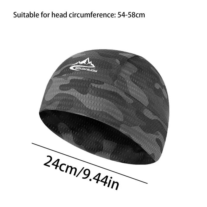 Casquette intérieure de casque de cyclisme en maille respirante acrylique solide pour hommes course de vélo randonnée ski sous-casque