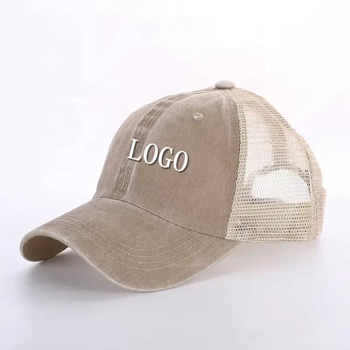 Casquette de baseball en maille de coton personnalisée pour hommes et femmes