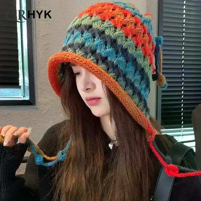 Chapeau rouge d'hiver pour femmes et filles