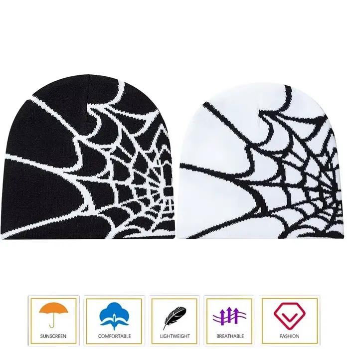 Lot de 2 bonnets en toile d'araignée unisexe
