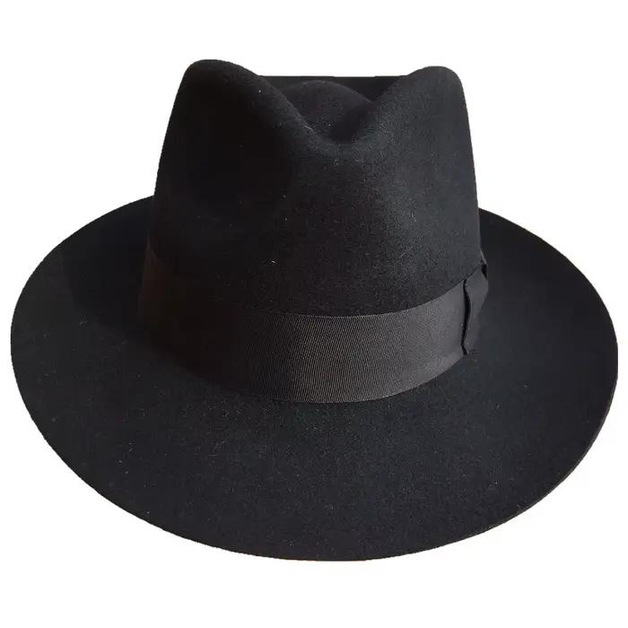 Chapeau Fedora classique en feutre de laine pour homme