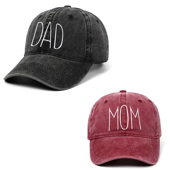 Casquette de baseball rétro en denim lavé avec lettres brodées pour homme et femme protection solaire occasions extérieures activités plein air