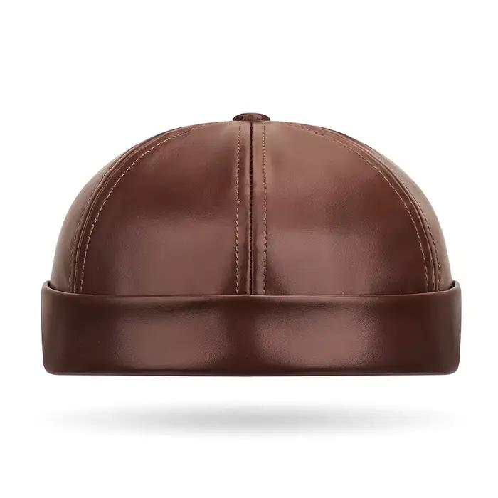 Chapeau de propriétaire en simili cuir vintage multifonction pour homme et femme, style sport, adaptable, saison hiver, scène décontractée