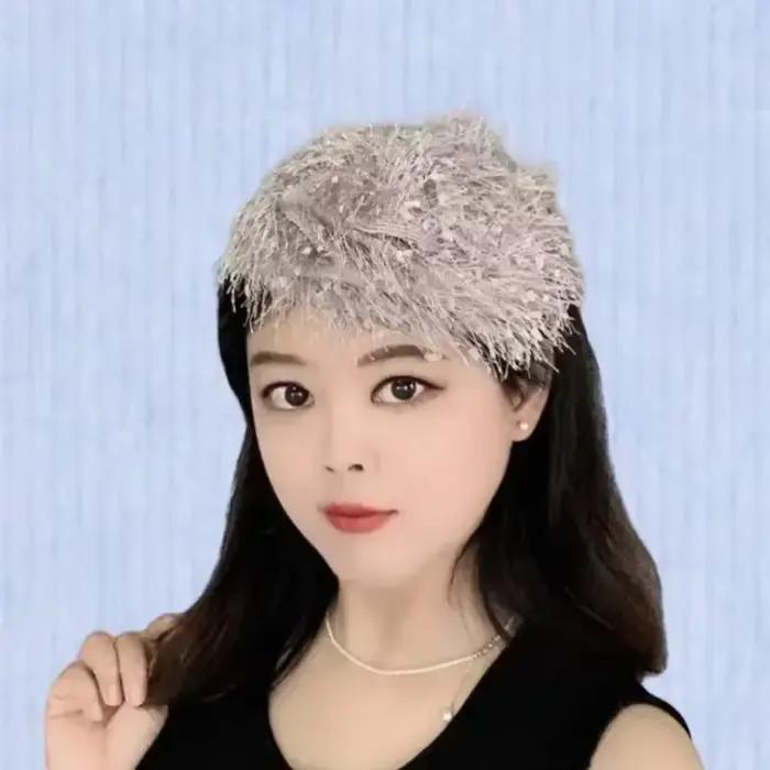 Nouveau petit chapeau rétro français avec glands et nœuds papillon bandeau
