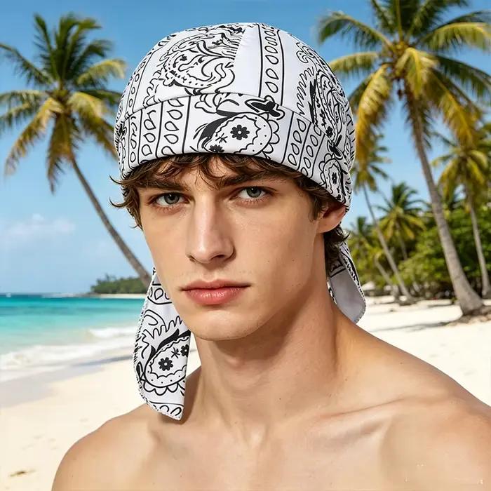 Foulard de tête tendance imprimé cachemire style hip-hop