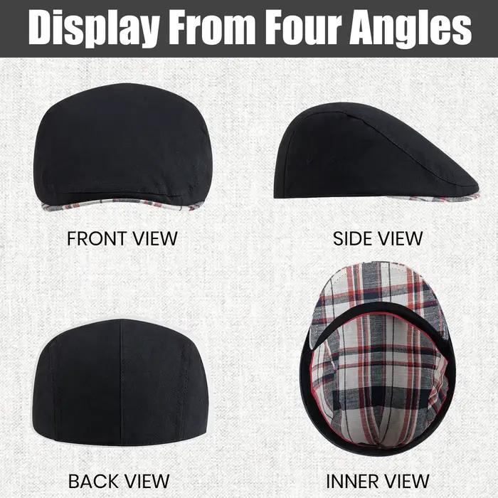 Jangoul hommes casquette plate doux Vintage lin chapeaux décontracté rétro gavroche chapeau béret pour homme conduite