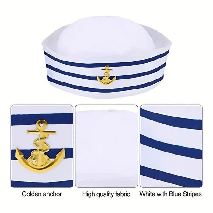 Ensemble chapeau et écharpe de marin 2 pièces pour femmes et hommes