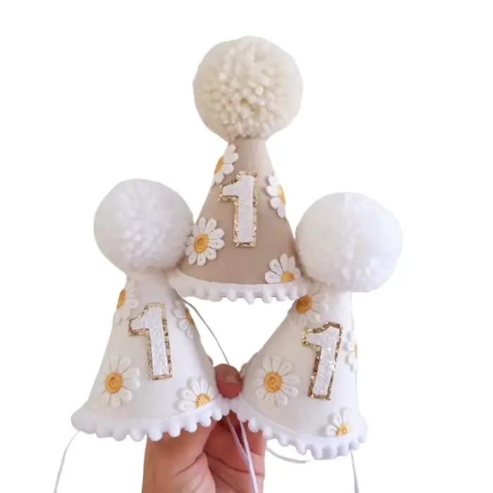 Chapeau d'anniversaire casquettes fête célébration en feutre