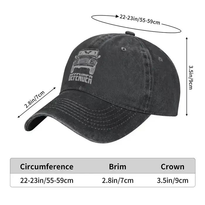 Casquette de baseball rétro vintage noire délavée pour LAND Rover Defender - Idéale pour le camping