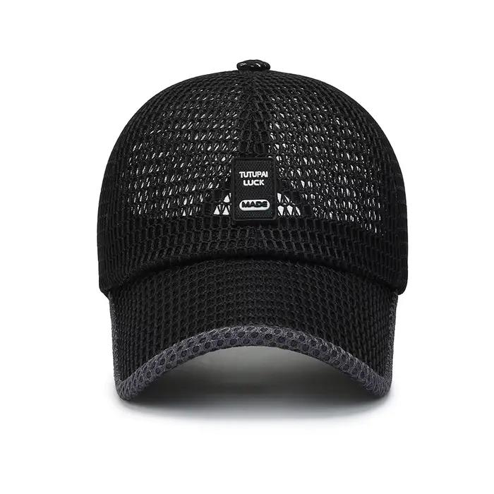 Casquette de baseball en polyester respirant pour homme, pêche, camionneur, snapback, été, ajustement parfait, résistant aux intempéries