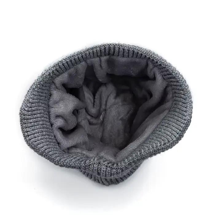 Nouveaux hommes chapeau d'hiver ajouter polaire chaud oreillette casquette élégant doux bonnet