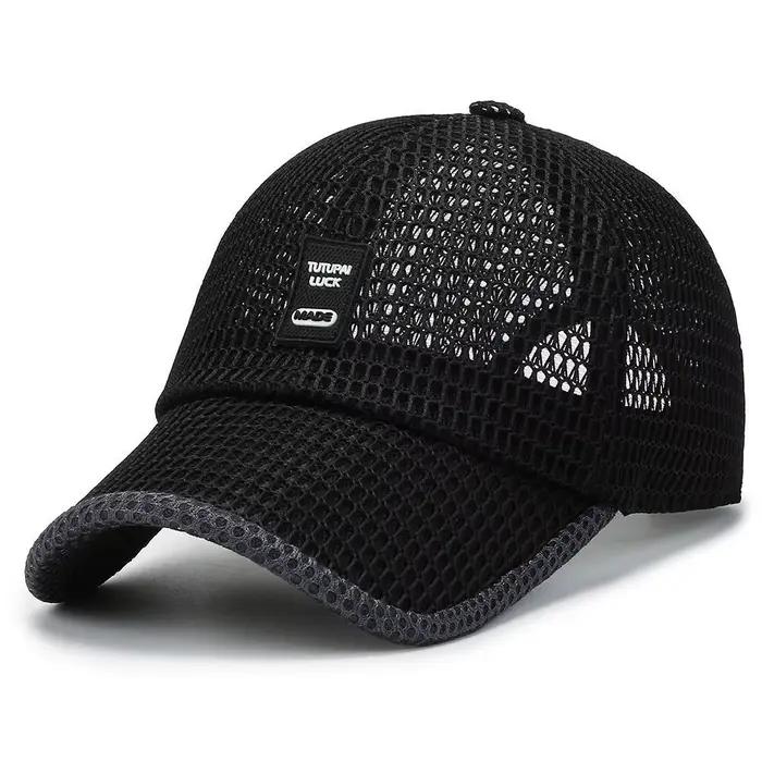 Casquette de baseball en polyester respirant pour homme, pêche, camionneur, snapback, été, ajustement parfait, résistant aux intempéries