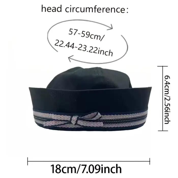 Chapeau de marin à nœud noir pour la plage