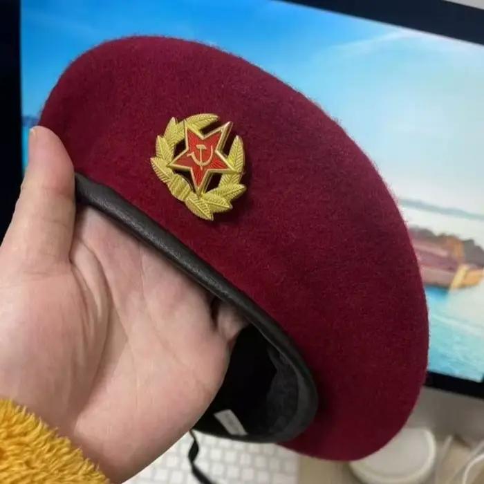 Béret militaire en laine de Style russe