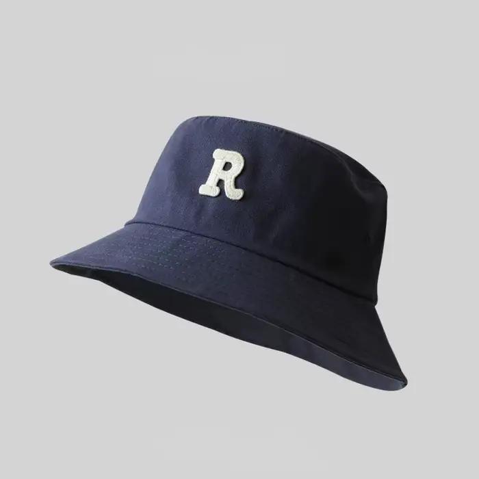Chapeau de seau en coton sport lettres protection solaire pour homme occasions décontractées été printemps