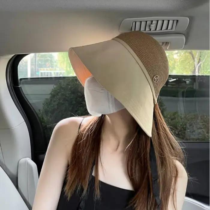 Chapeau de soleil polyvalent à large bord pour femme