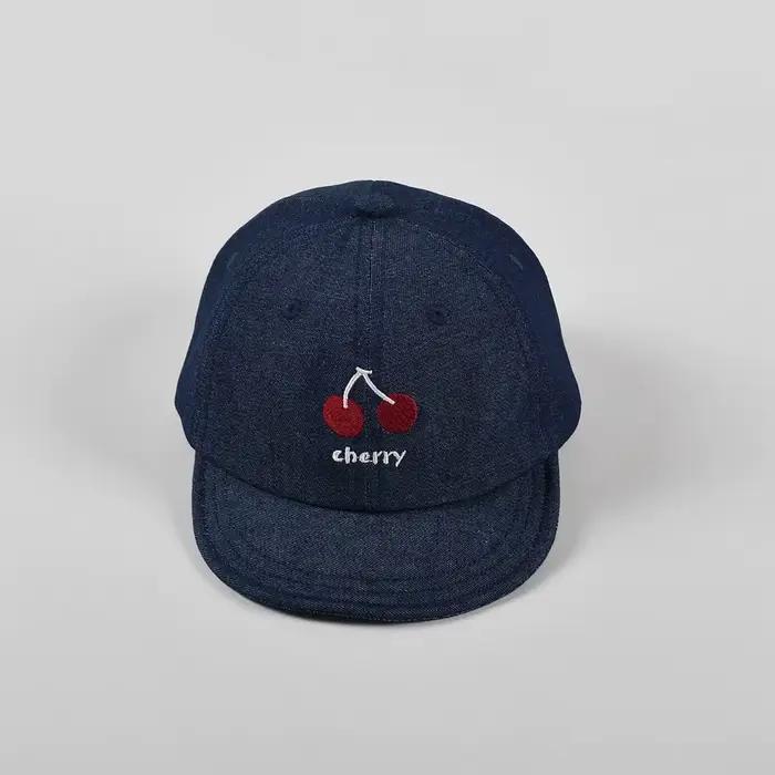 Casquette de baseball souple brodée cerises printemps-été