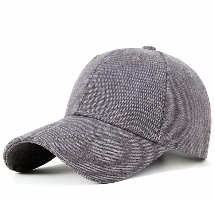 Casquette de haute qualité en toile pour hommes et femmes protection solaire style sport visière incurvée surdimensionnée occassions extérieures multicolores ajustables