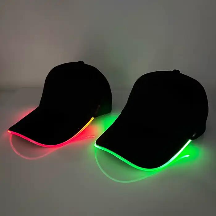Casquette de baseball LED lumineuse clignotante pour fête