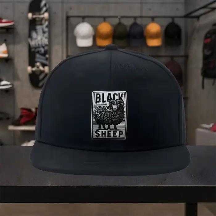 Casquette Snapback Black Sheep Motif Original Polyester Style Streetwear Unisexe Occasions Décontractées