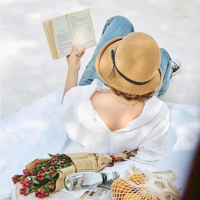 Hepburn-Chapeau de paille pour femme