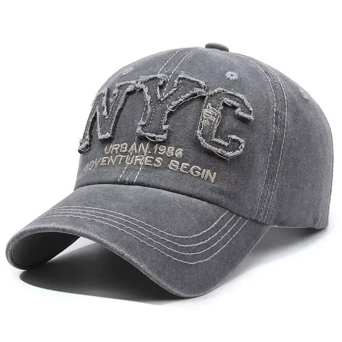Casquette de baseball noire réglable pour femmes