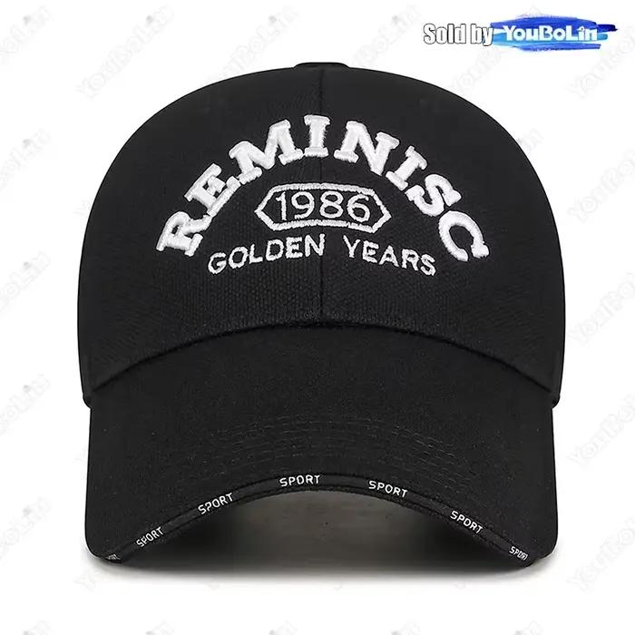 Casquette de baseball vintage 1986 style rétro multifonction coton ajustement réglable pour homme femme protection solaire occassions extérieures