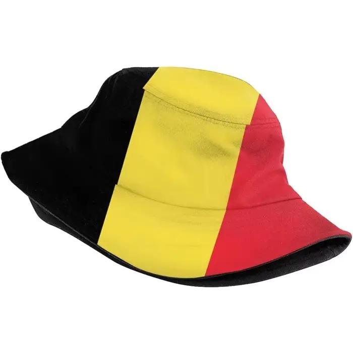 Casquette de pêcheur drapeau belge Hip Hop Gorras été unisexe impression seau chapeau jardinage en plein air plage Camping randonnée casquettes de pêche
