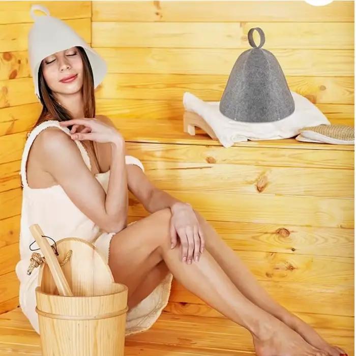 Chapeaux de sauna en feutre pour hommes et femmes