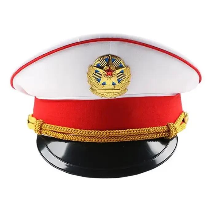 Casquette de performance rouge de mode britannique chapeau militaire vert flanelle acétate pour hommes adultes occasions spéciales urbaines randonnées