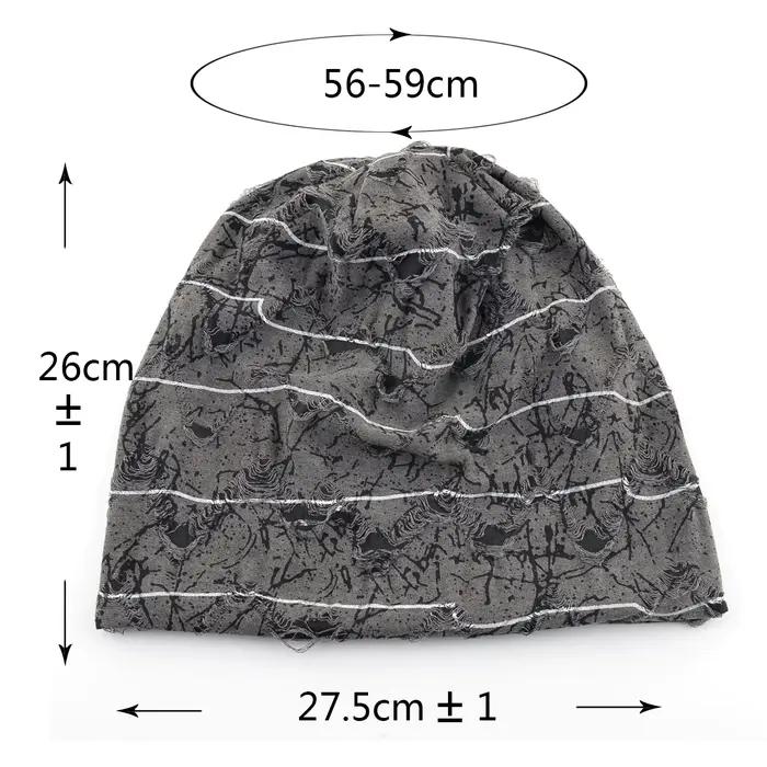 Bonnet imprimé marbre en détresse pour hommes et femmes