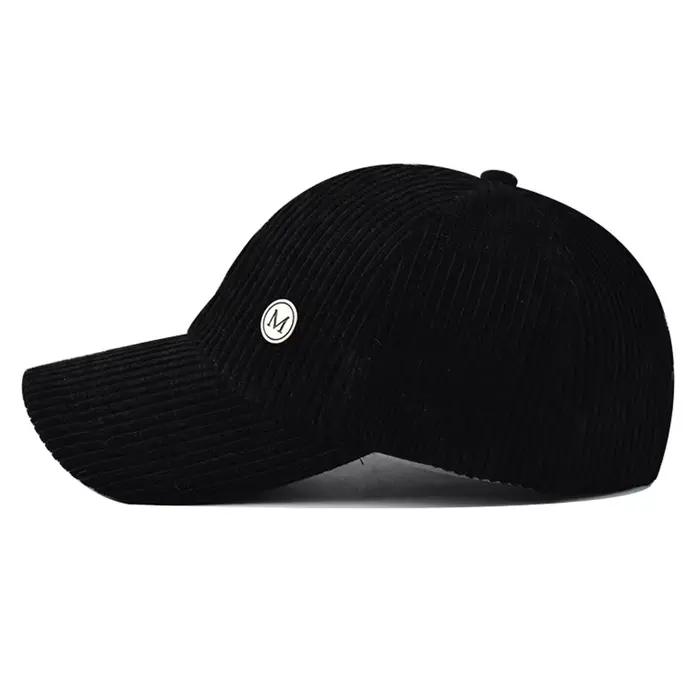 Casquette de baseball en velours côtelé gris beige FS pour hommes