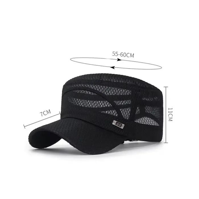 Nouvelle casquette plate respirante en maille intégrale Iron Label pour hommes