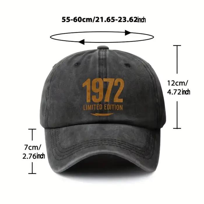 Casquette de baseball réglable édition limitée 1972