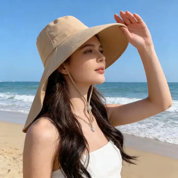 Chapeau de soleil à large bord pour femme