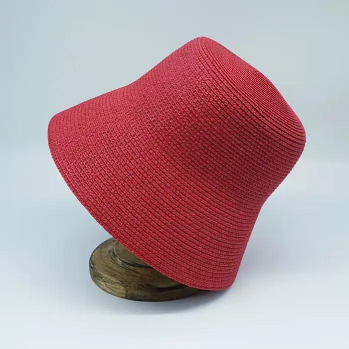 Everche-Chapeau de soleil uni tissé pour femme