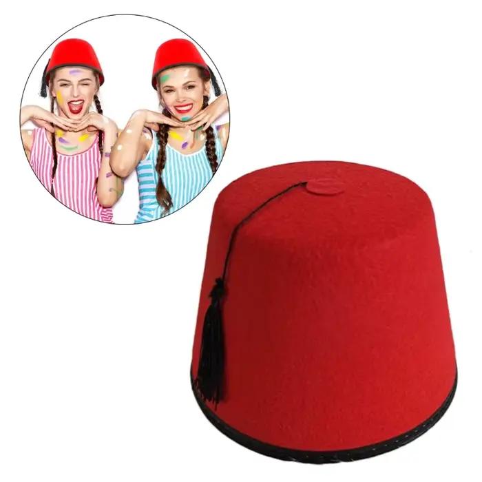 Tarboosh Fez chapeau pour hommes universel rouge marocain
