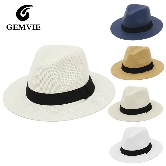 Chapeau Panama en paille d'été pour femmes et hommes