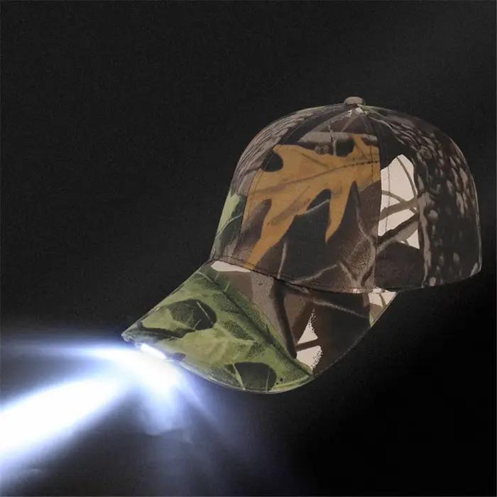 CamSolomon-Casquette de baseball avec éclairage LED de nuit