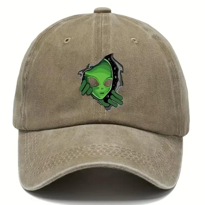 Casquette de baseball à motifs extraterrestres réglable pour hommes et femmes