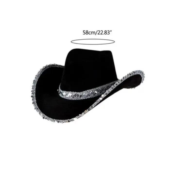 Chapeau de cowgirl à paillettes