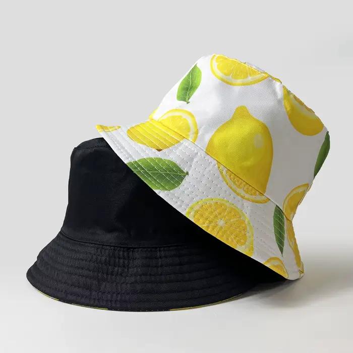 Chapeaux Bob à Motif Citron pour Femmes et Hommes